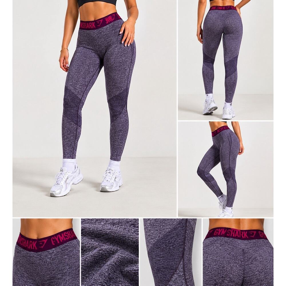 Gymshark Womens Compression Leggings Size Large Athletic Workout 25" Inseam Yoga